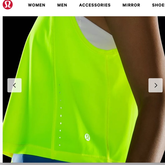 NWT - Lulu Lemon Cut Back Crop Tank - Size 2, Highlighter yellow - Picture 4 of 13